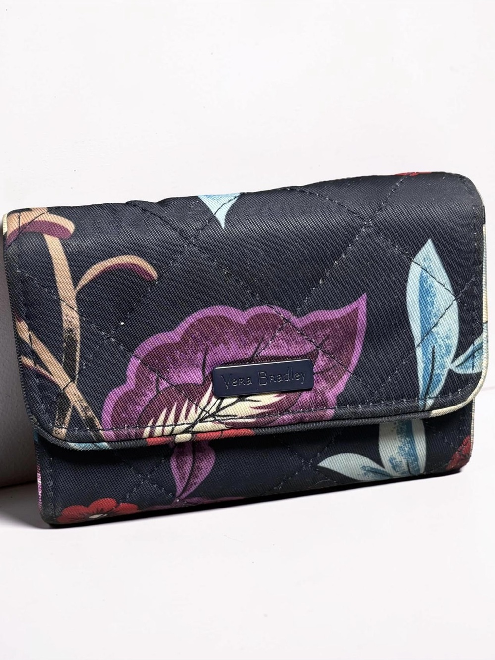 Vera Bradley Quilted Riley Floral RFID Wallet
